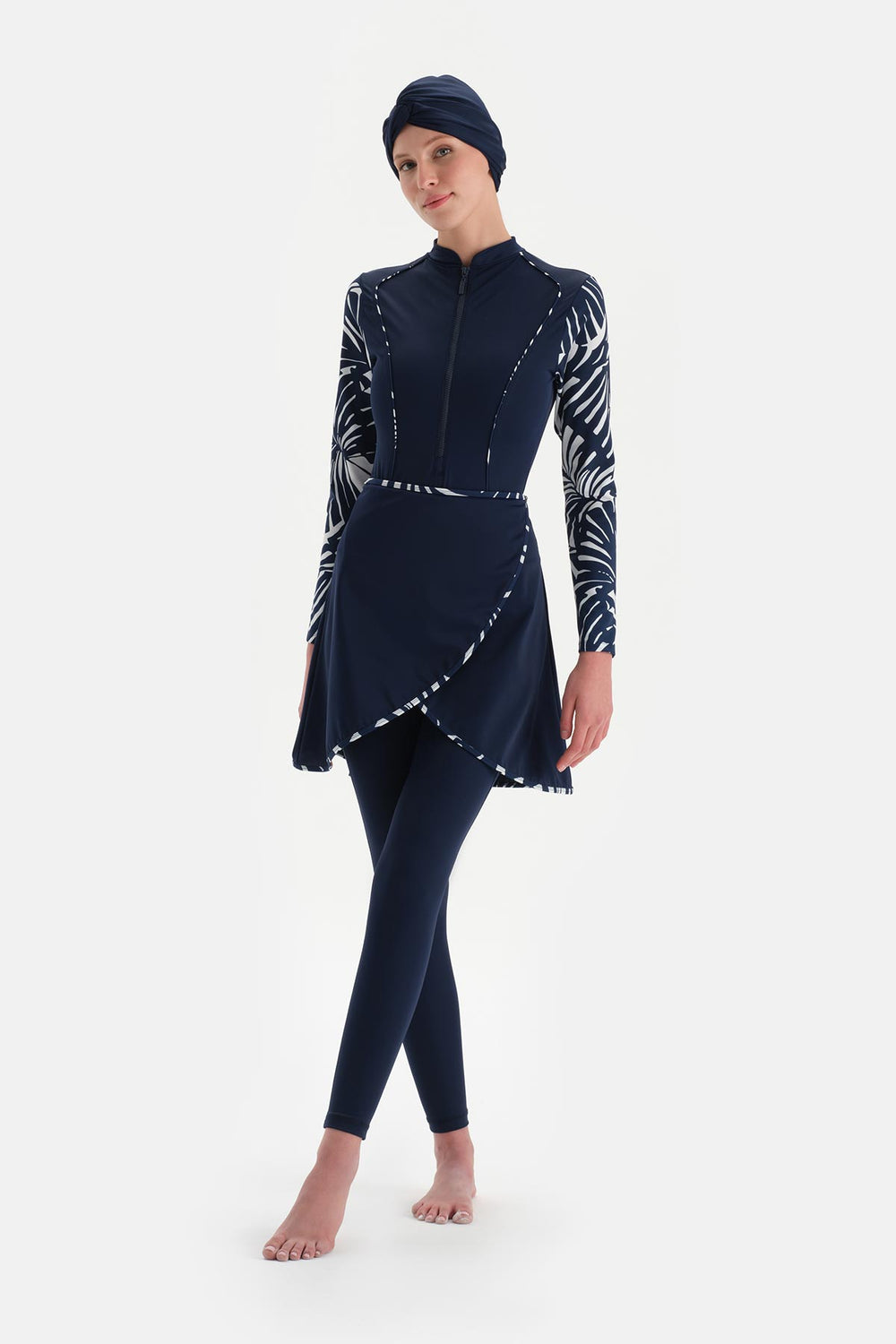 Lacivert Fermuarlı Uk. 4 Parçalı Set