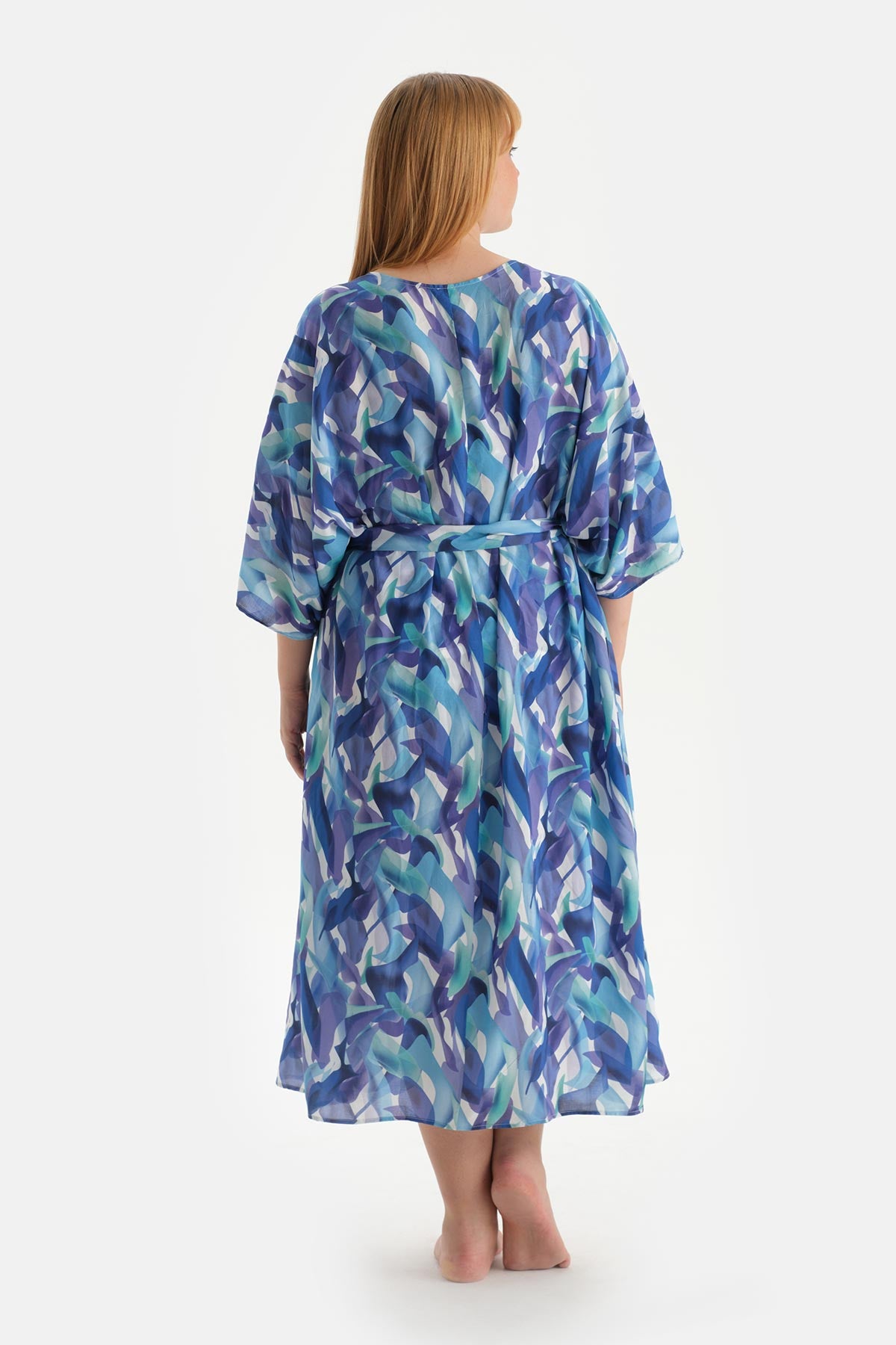 Mavi Kısa Kimono