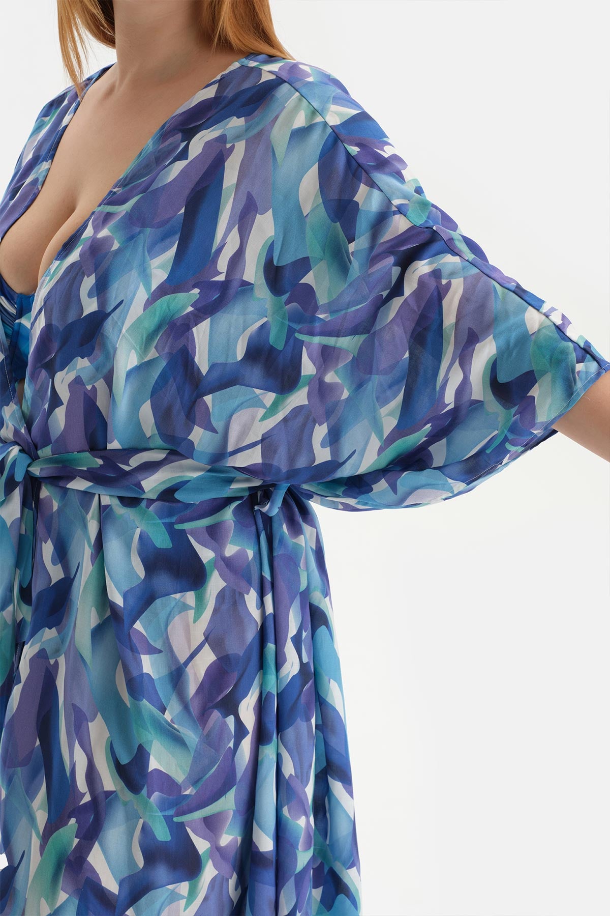 Mavi Kısa Kimono