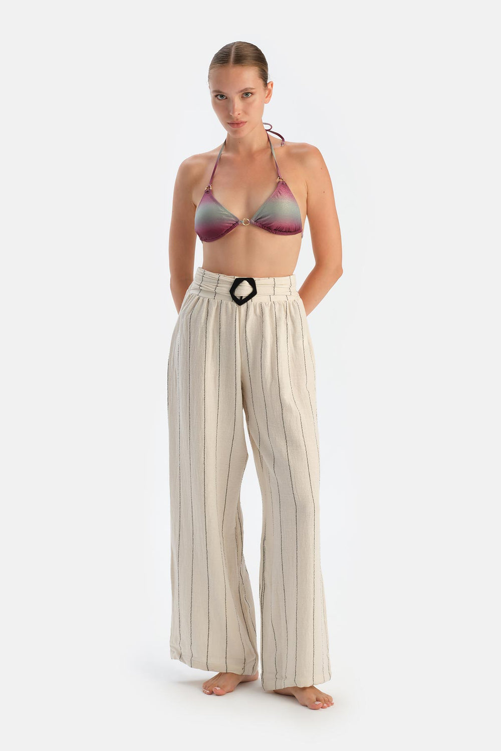 Ekru-Siyah Ryder Act - Anatolia Koleksiyonu - Dokuma Pantolon