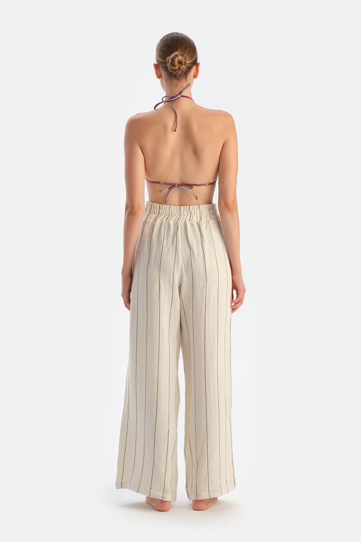 Ekru-Siyah Ryder Act - Anatolia Koleksiyonu - Dokuma Pantolon