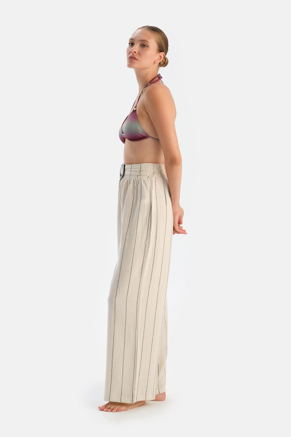 Ekru-Siyah Ryder Act - Anatolia Koleksiyonu - Dokuma Pantolon