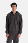 Antrasıt Erkek Kapişonlu Modal Sweatshırt