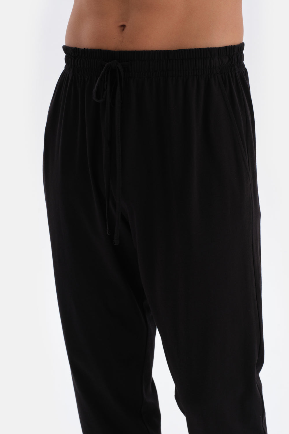 Antrasıt Yarım Patlı Uzun Kollu Penye Modal Pijama Takımı