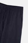 Lacivert Yarım Patlı Uzun Kollu Tişört Pantolon Pijama Takımı