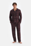 Multicolor Ekose Interlok Gömlek Pijama Takımı