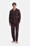 Multicolor Ekose Interlok Gömlek Pijama Takımı