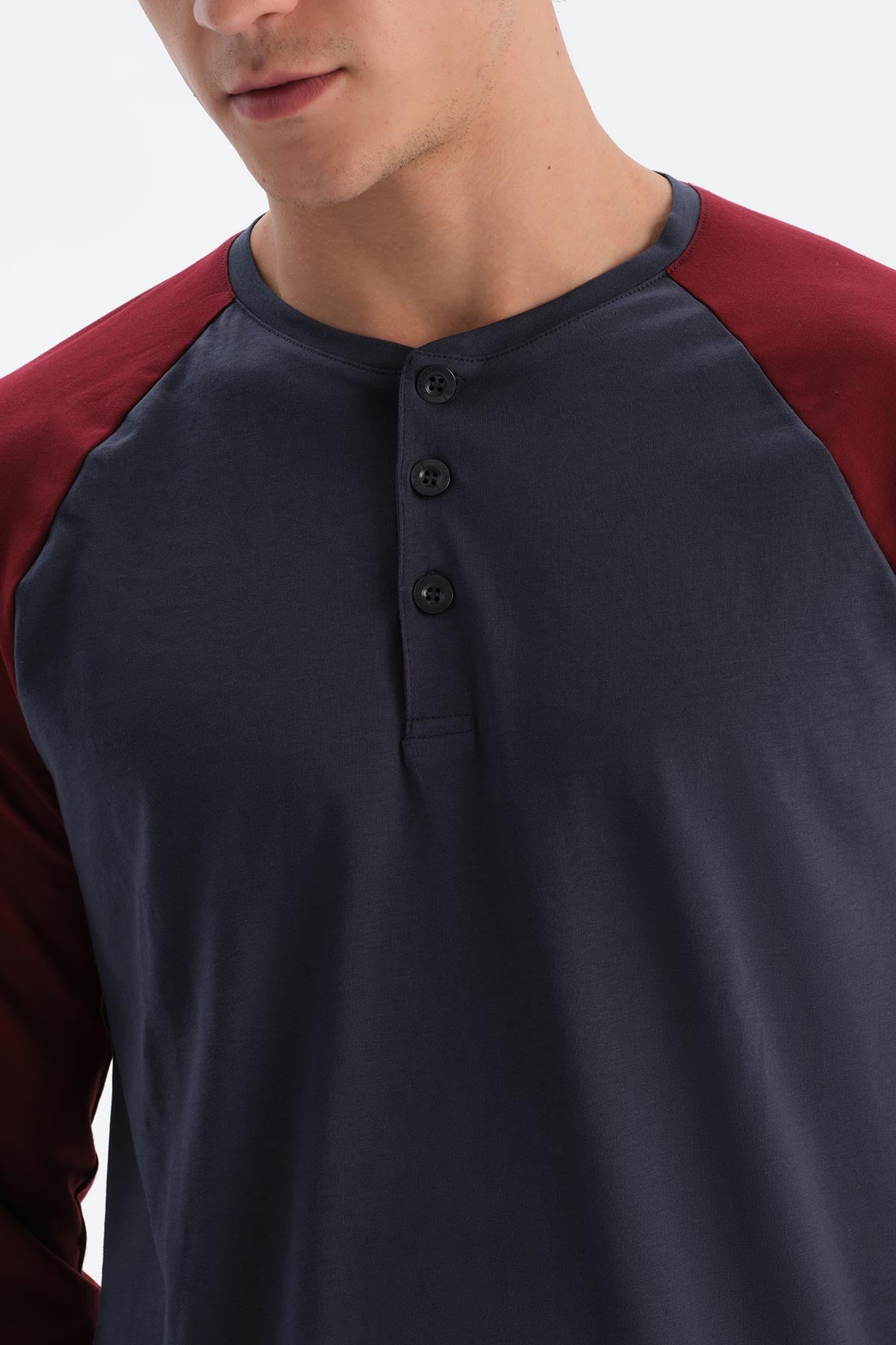 Antrasıt Erkek Reglan Kol Pijama Takımı