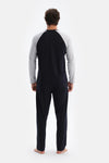 Gri Melanj Erkek Reglan Kol Pijama Takımı