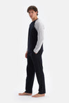 Gri Melanj Erkek Reglan Kol Pijama Takımı