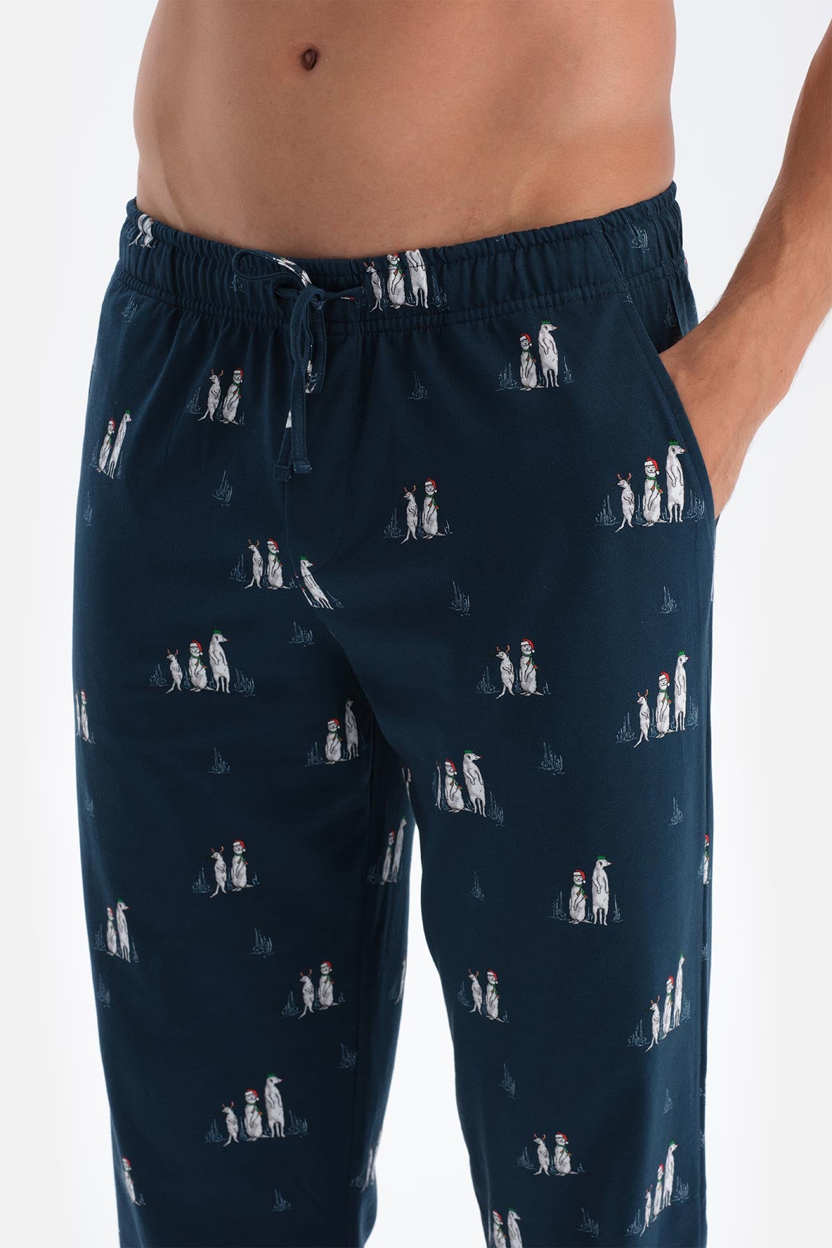 Beyaz Erkek O Yaka Pijama Takımı