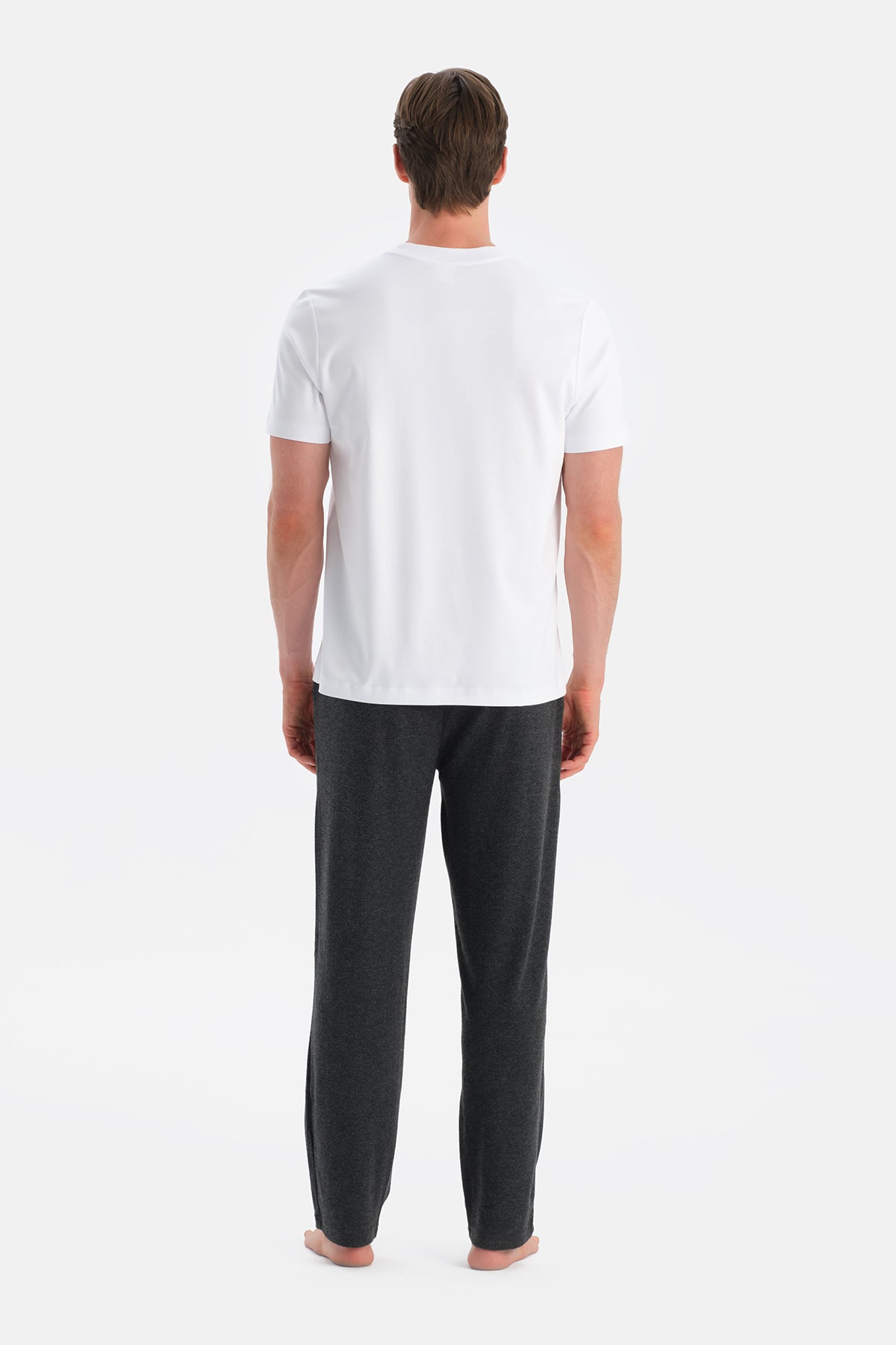 Antrasıt Boru Paça Örme Pantolon