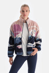 Multicolor Kadın Manzara Baskılı Polar Sweatshırt