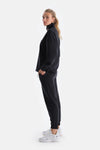 Black WOMENS HALF ZIPPER MODAL SWEATSHIRT