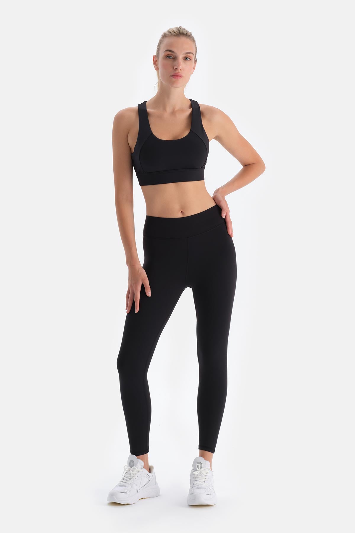 Black LOW-BACK SPORTS BRA