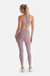 Dusty Rose TULLE BACK DETAILED SPORTS BRA