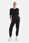 Siyah Kadın Modal Jogger Eşofman Altı