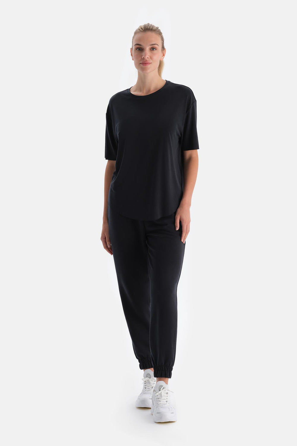 Siyah Kadın Modal Jogger Eşofman Altı