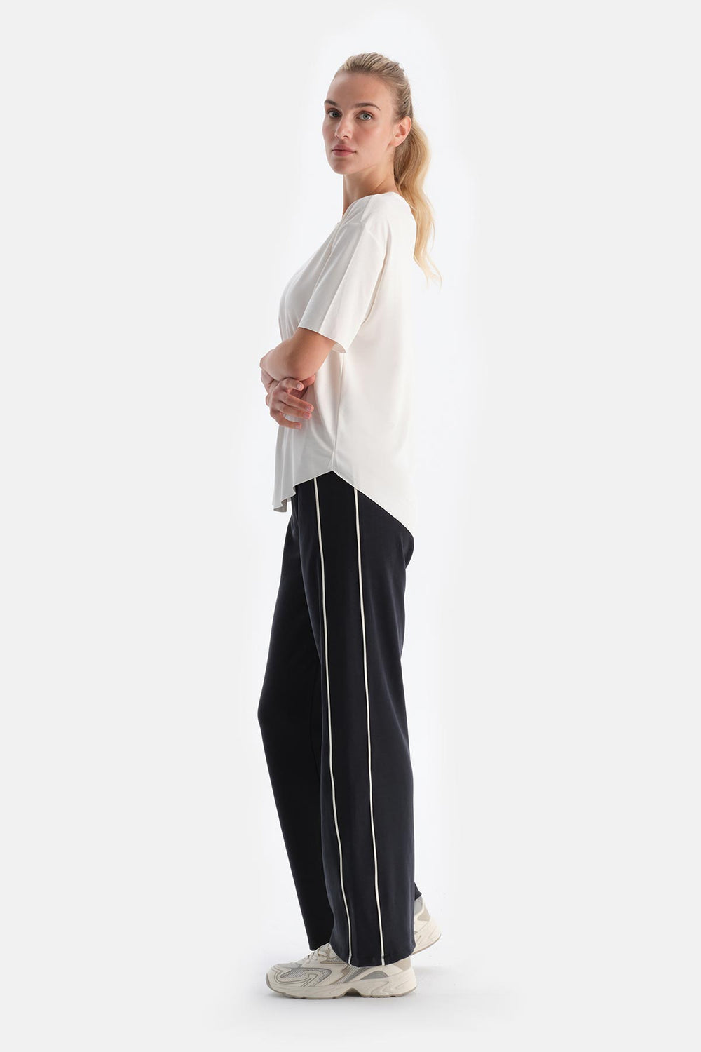Black WOMENS MODAL TRACKPANTS