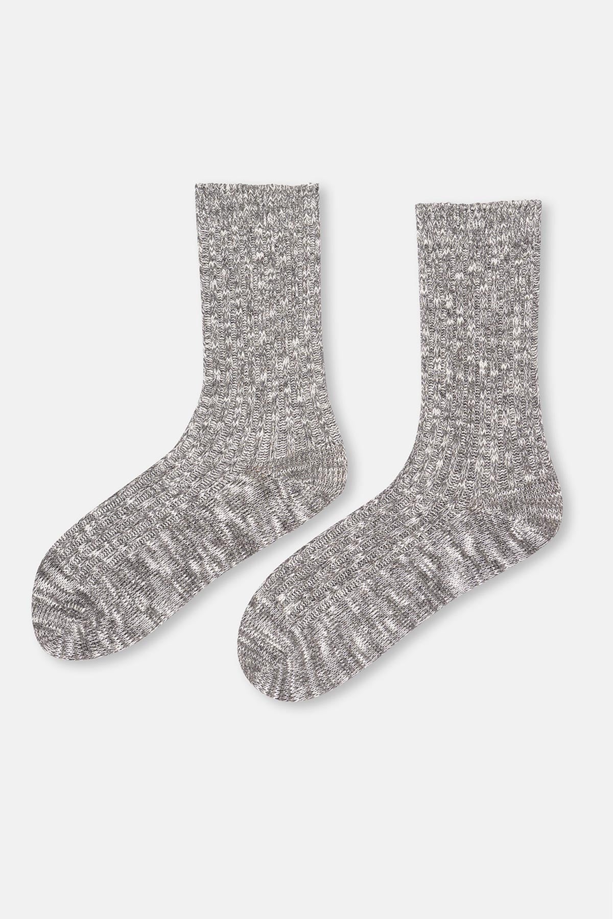 Anthracite Melange WOMENS COTTON WINTER SOCKS