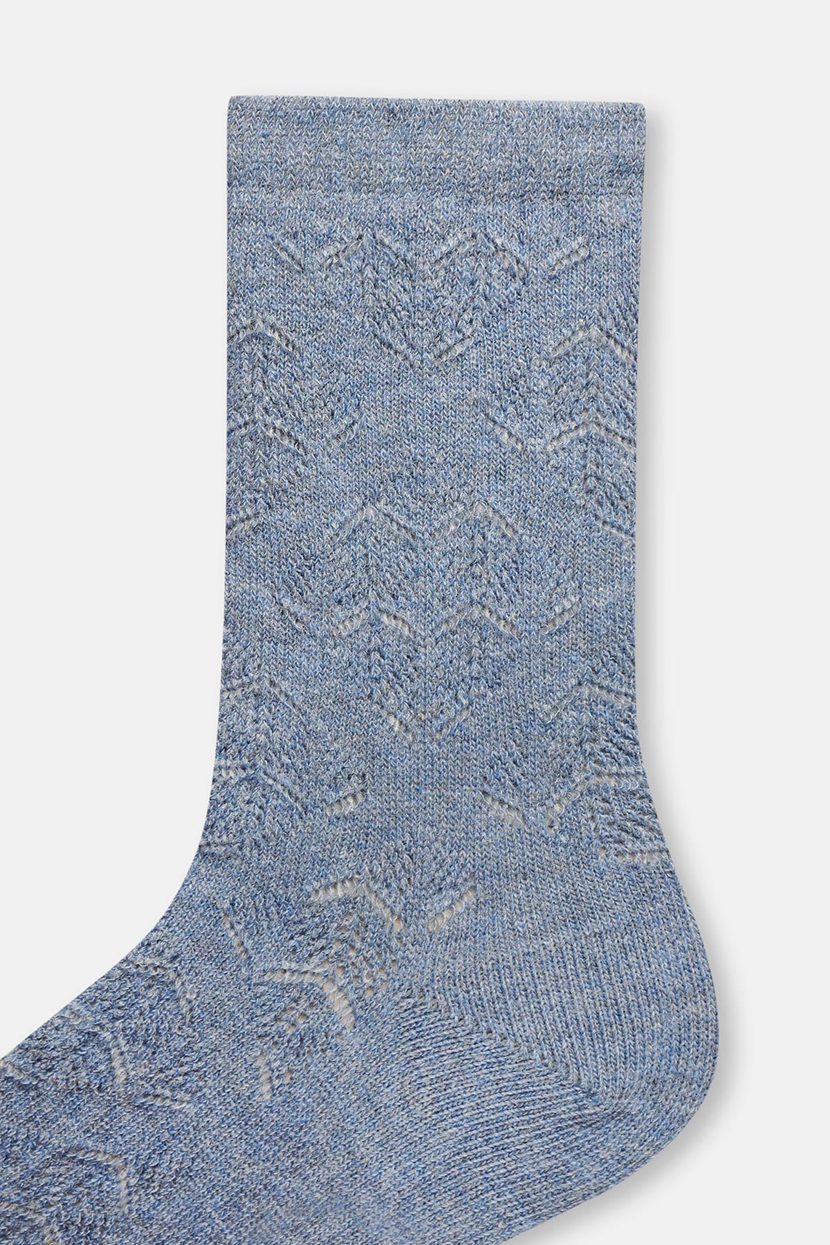 Indigo Kadın Zıgzag Ajurlu Pamuklu Çorap