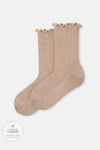 Beige WOMENS CASHMERE BLENDED SOCKS