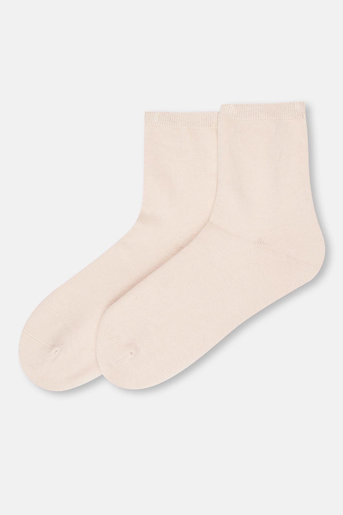 Light Brown WOMENS WOOL BLEND BASIC SOCKS