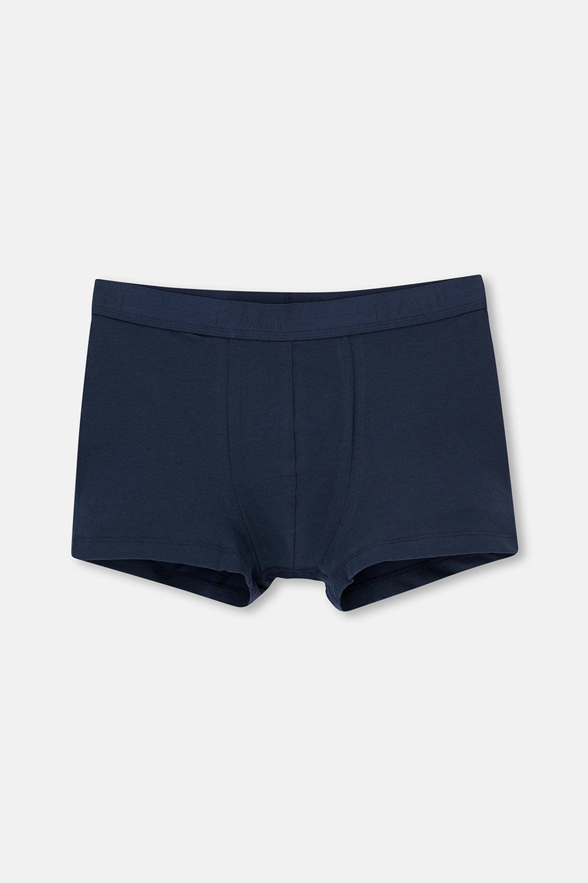 Mavi-Siyah 3'lü Desenli Pamuk Boxer