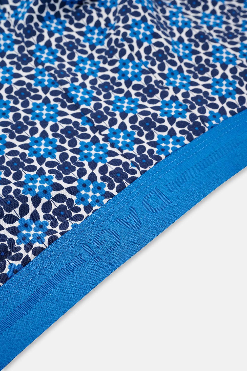 Mavi 2'li Desenli Pamuk Boxer