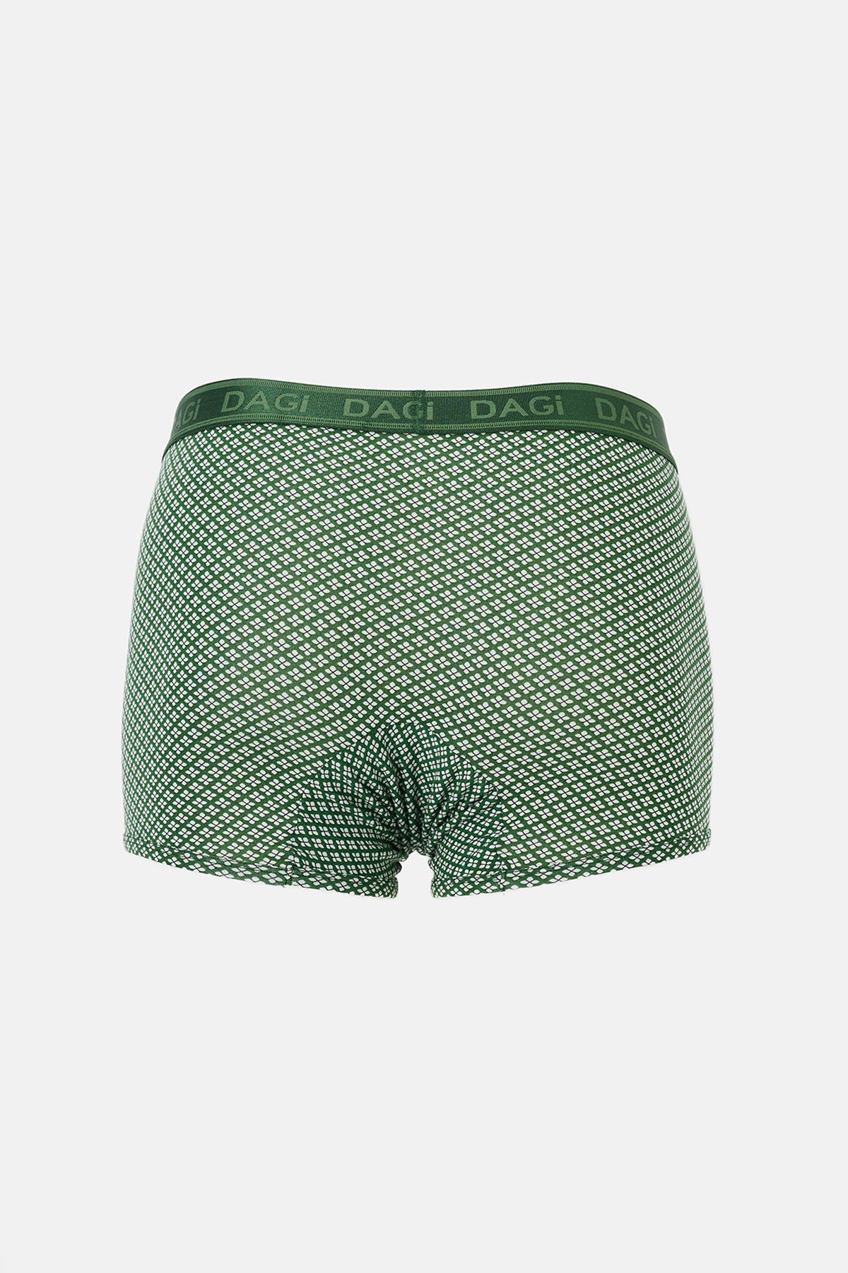 Yeşil 3'lü Desenli Micro Modal Boxer