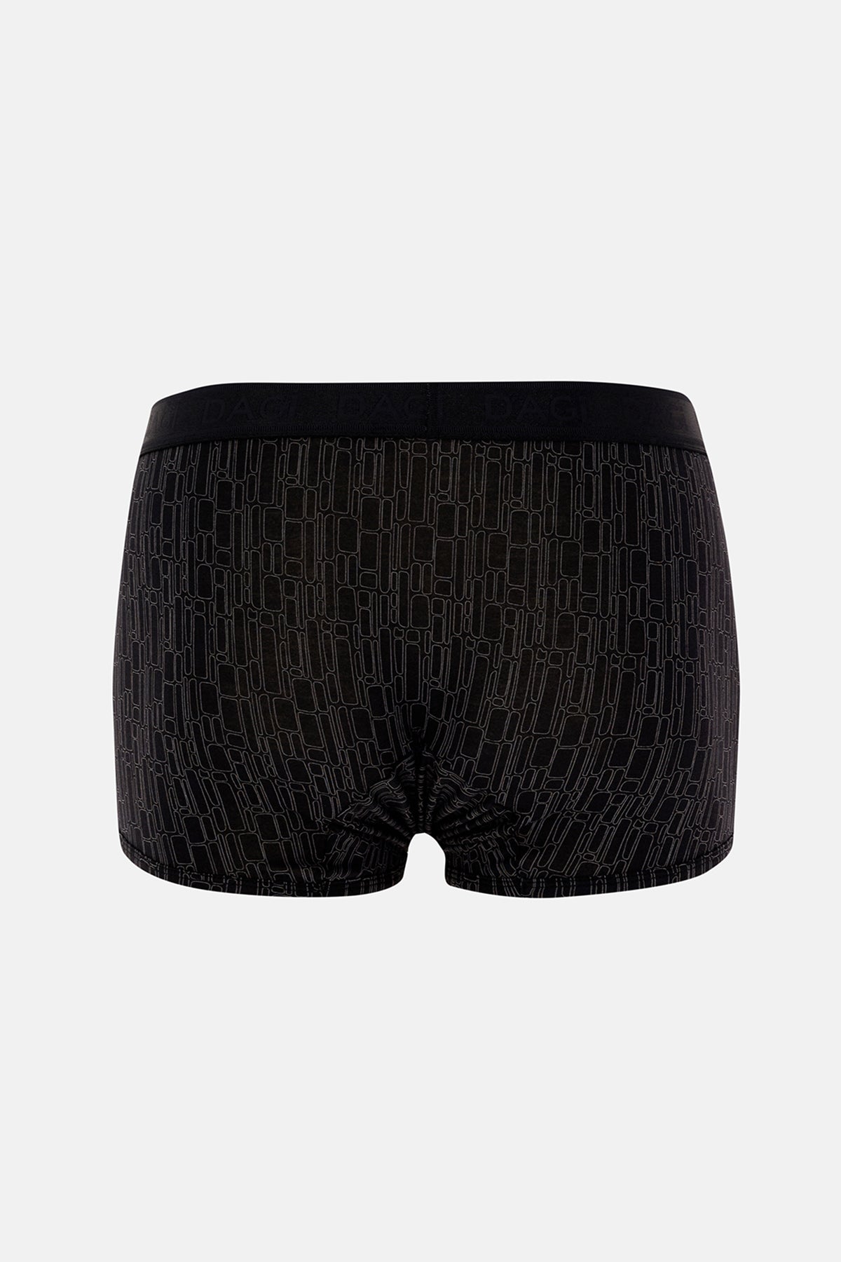 Gri-Siyah 3'lü Desenli Micro Modal Boxer