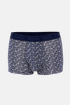 Lacivert 3'lü Desenli Micro Modal Boxer