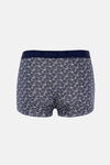 Lacivert 3'lü Desenli Micro Modal Boxer