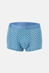 Mavi 3'lü Desenli Micro Modal Boxer