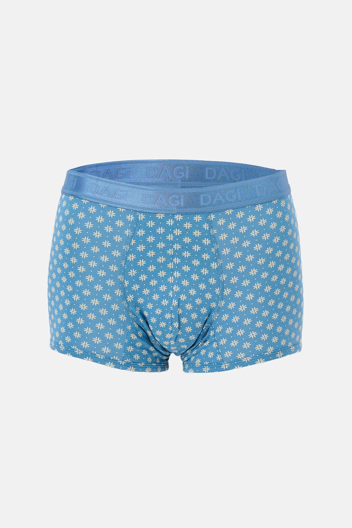 Mavi 3'lü Desenli Micro Modal Boxer