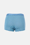Mavi 3'lü Desenli Micro Modal Boxer