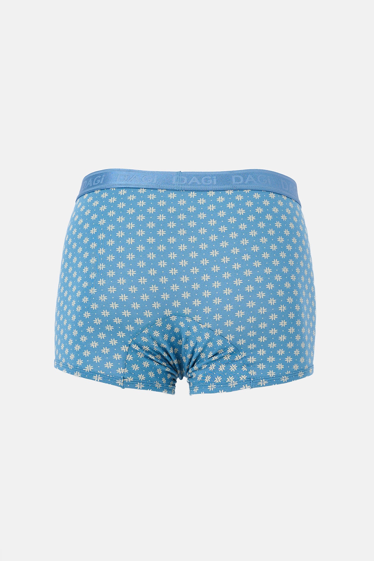 Mavi 3'lü Desenli Micro Modal Boxer