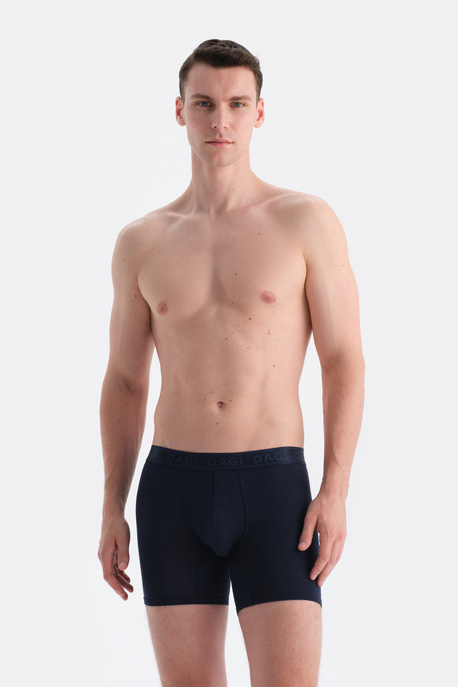 Lacivert Düz Micro Modal Boxer