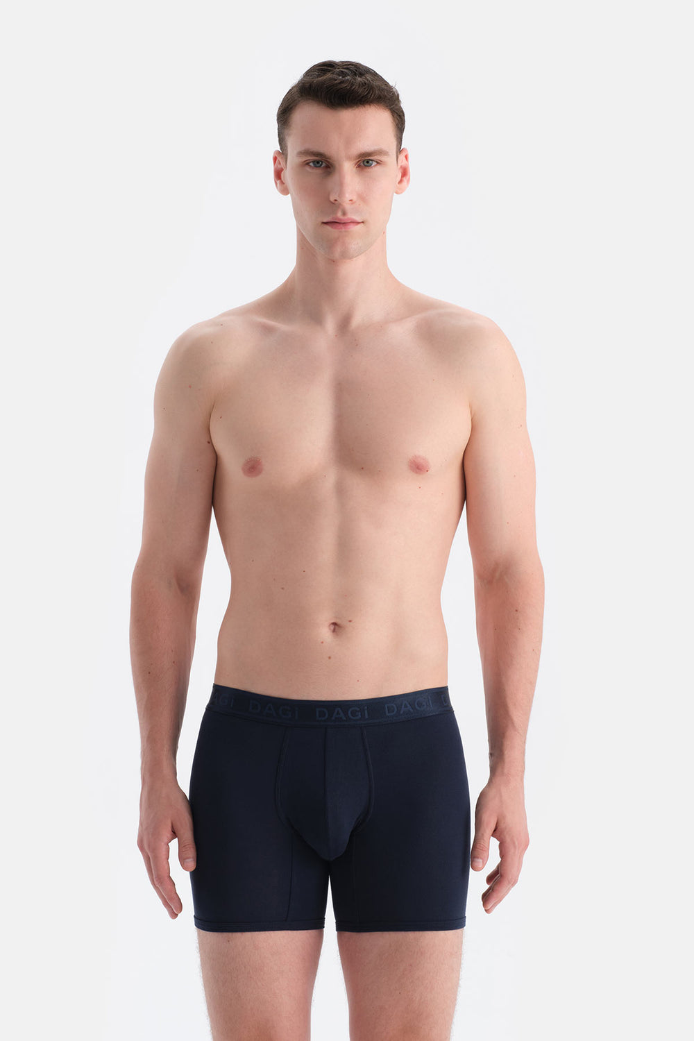 Lacivert Düz Micro Modal Boxer