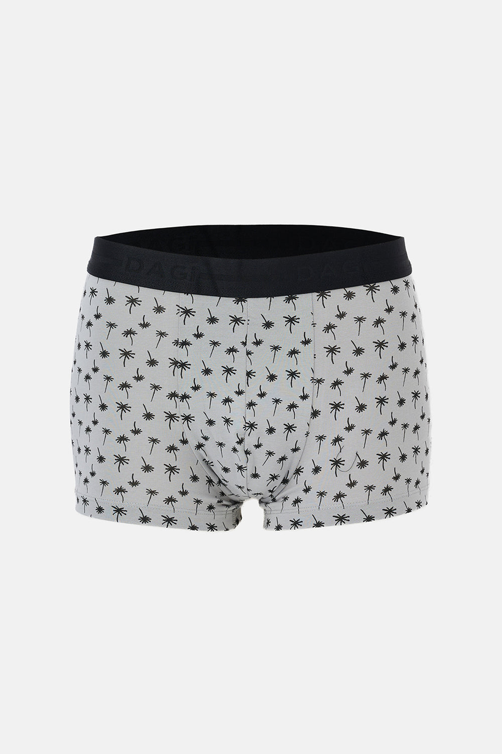 Gri-Siyah 2'li Desenli Pamuk Boxer