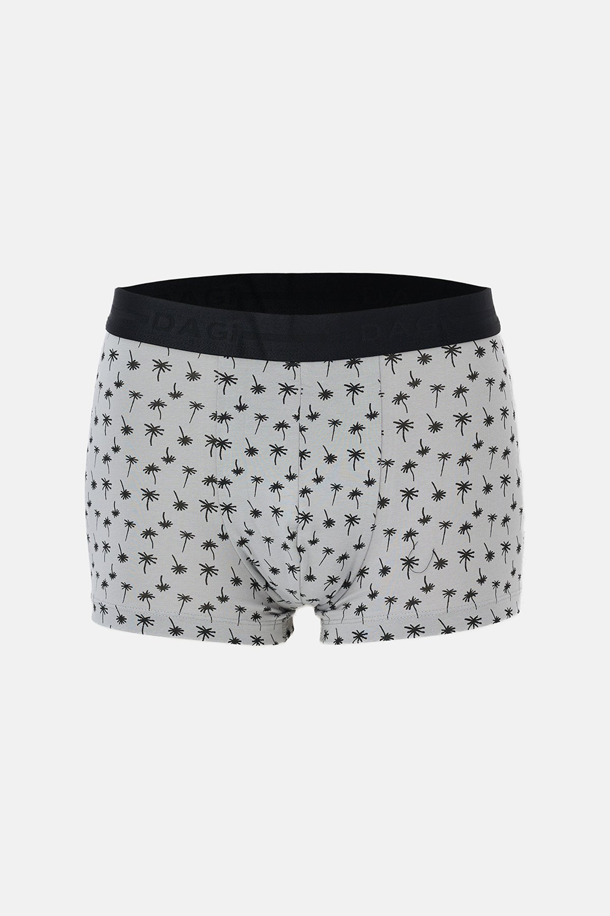 Gri-Siyah 2'li Desenli Pamuk Boxer