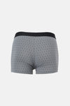 Gri-Siyah 3'lü Desenli Pamuk Boxer