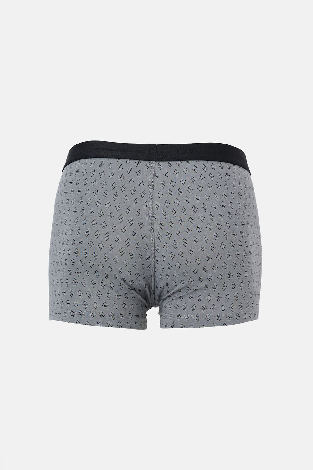 Gri-Siyah 3'lü Desenli Pamuk Boxer