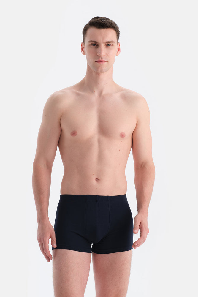 Lacivert Kumaş Kaplama Basic Boxer