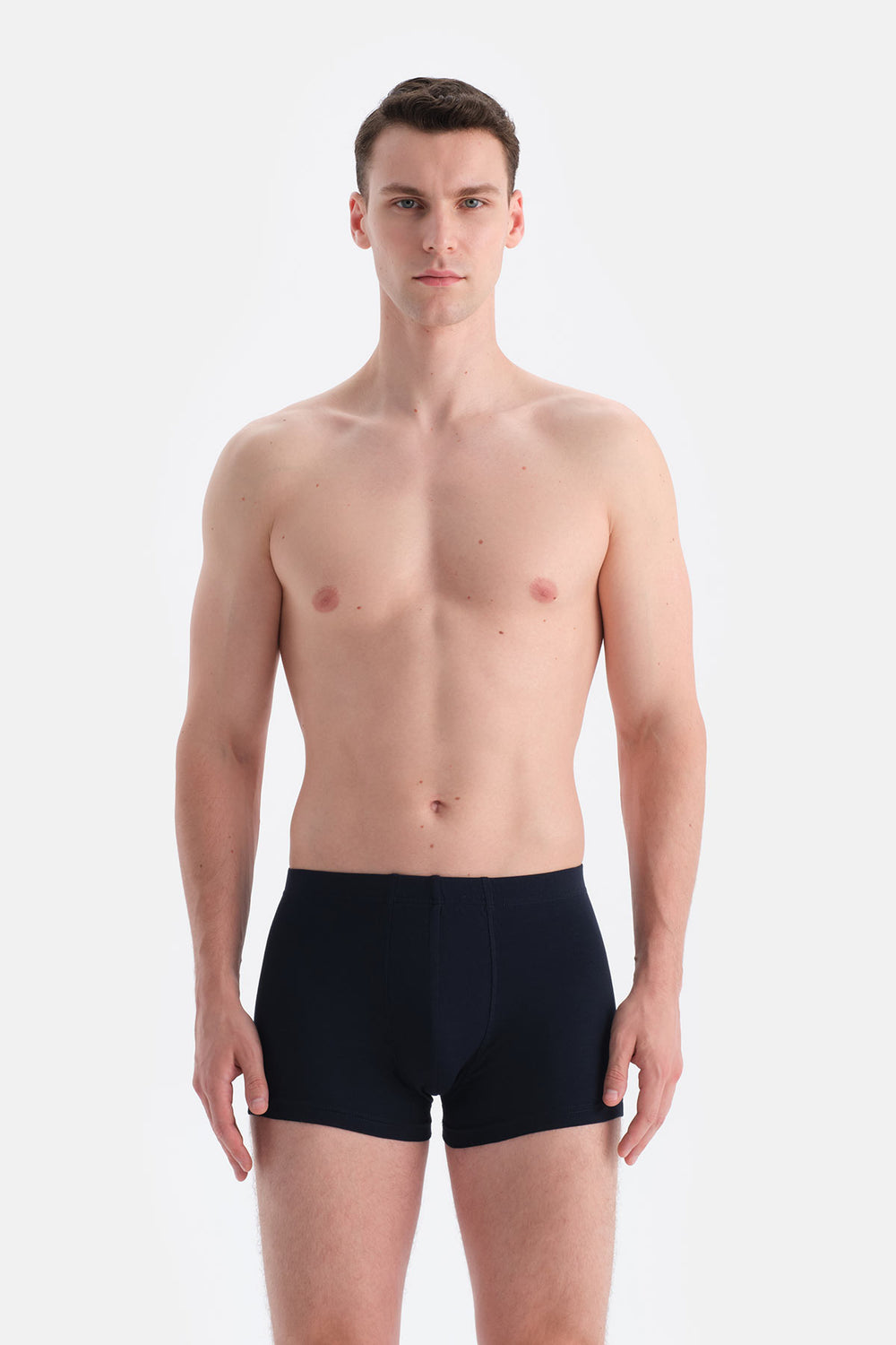 Lacivert Kumaş Kaplama Basic Boxer