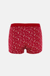 Kırmızı-Mavi 4210 3'lü Desenli Micro Modal Boxer