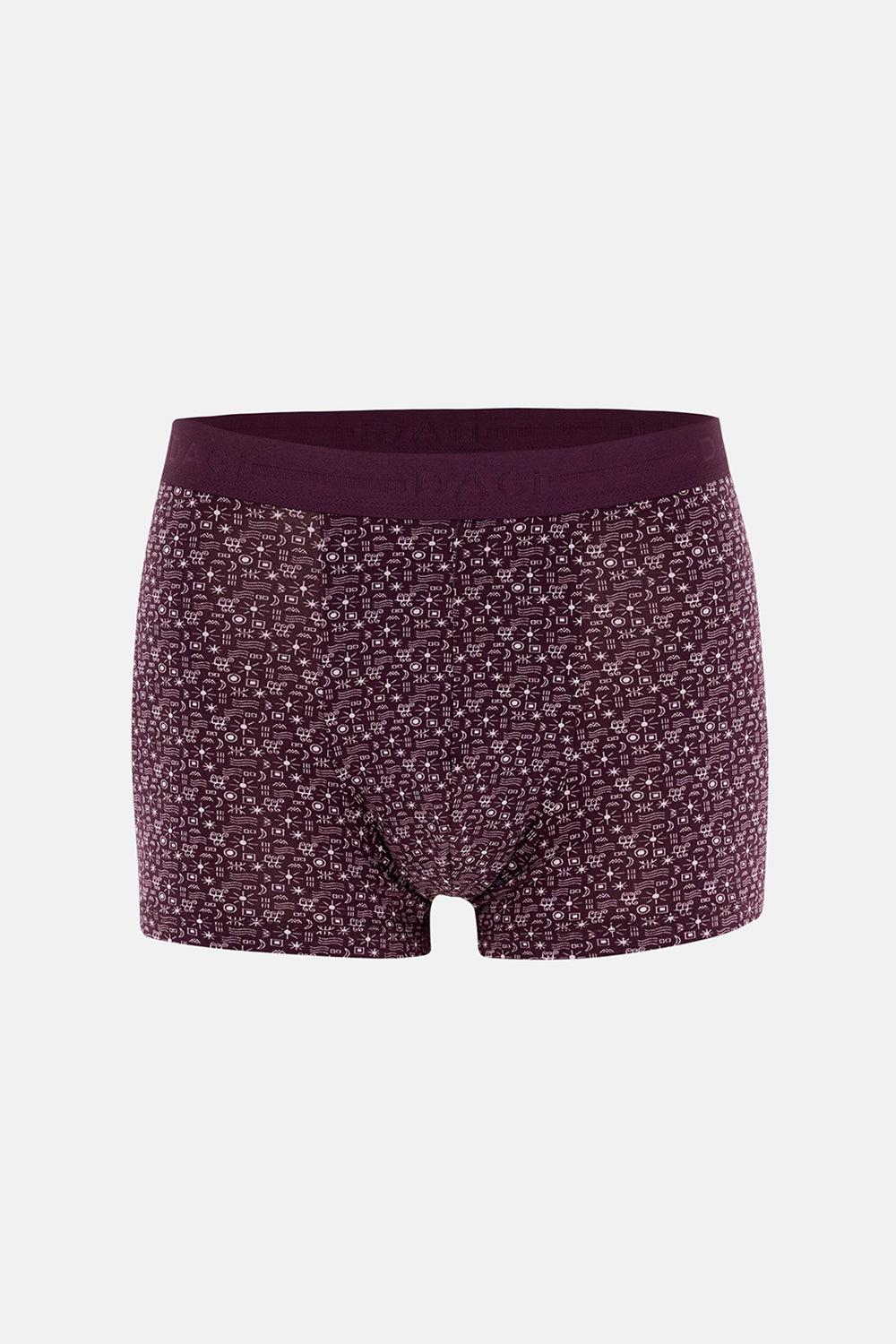 Mürdüm 2'li Desenli Pamuk Boxer