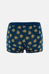 Hardal-Koyu Mavi 4210 3'lü Desenli Micro Modal Boxer