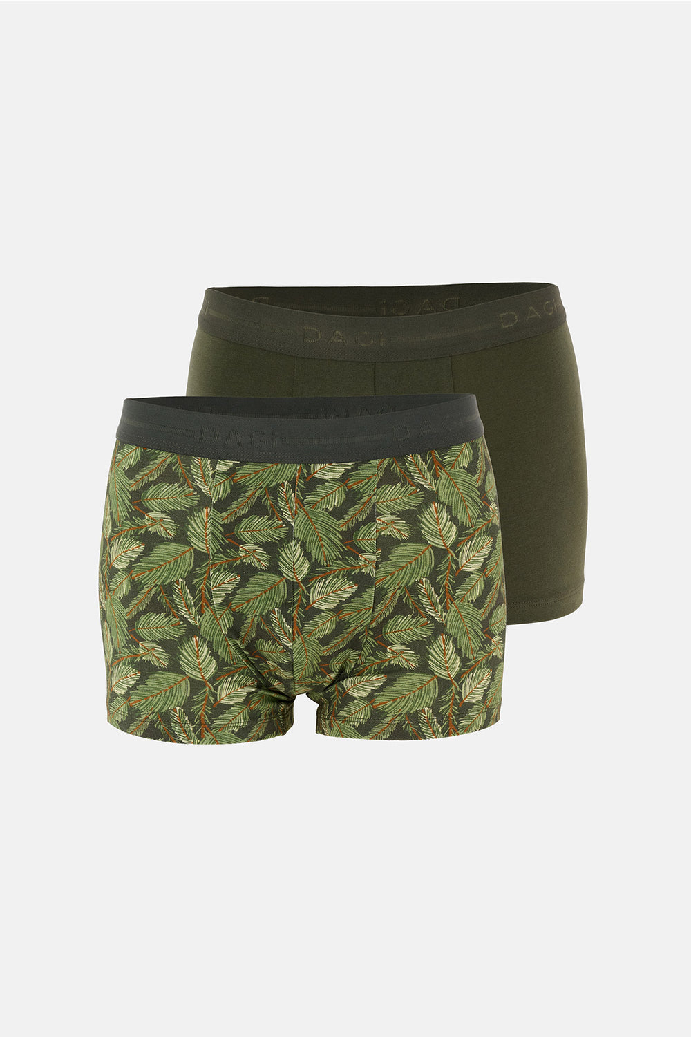 Koyu Kahve 2'li Desenli Pamuk Boxer