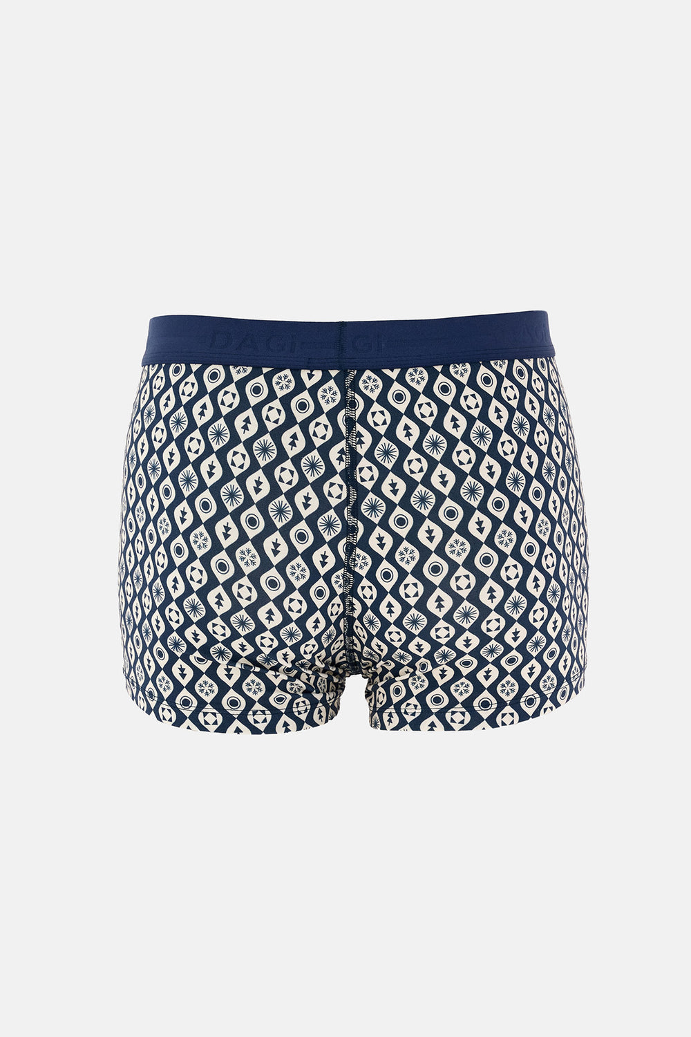 Lacivert 3'lü Desenli Pamuk Boxer